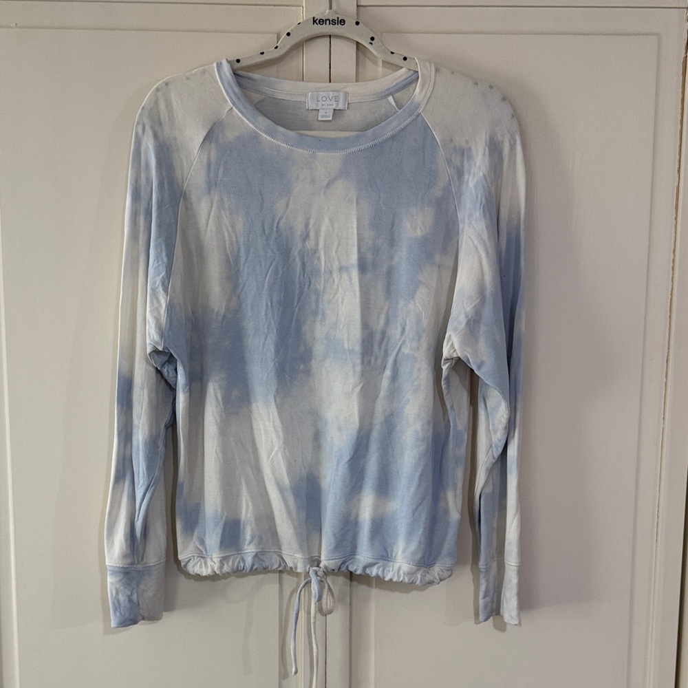 Gap Light Blue Tie-Dye Top